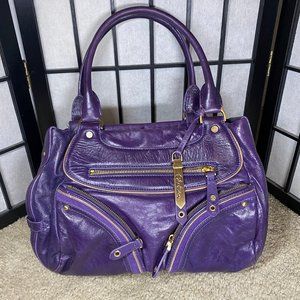 Cole Haan Shoulder Bag Purse Purple & Gold